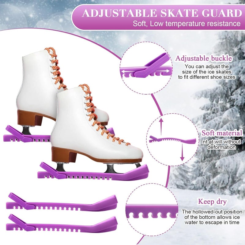 Sumind Hockey Skate Guards Ice Skate Blade Covers Soakers Blade Protector Ice Skating Accessories for Women Figure Skating - Image 4